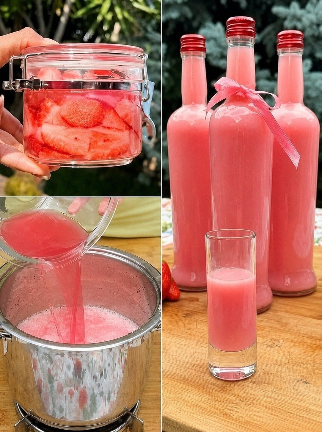 Homemade Strawberry Liqueur