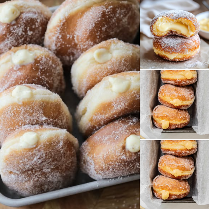 Cream-Filled Sugar Donuts