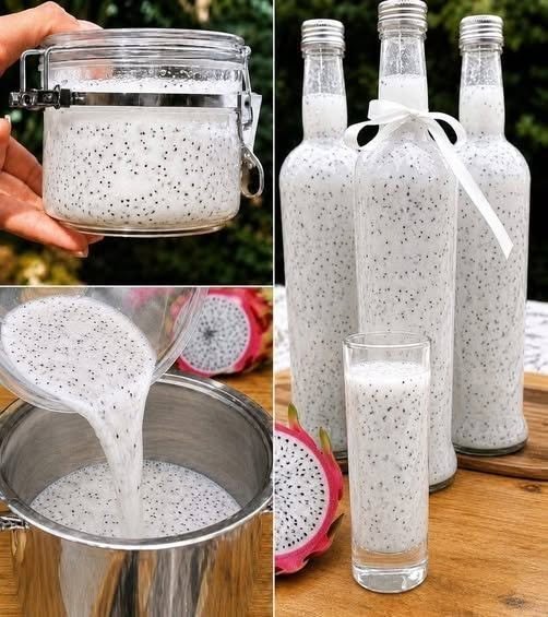 Creamy Dragon Fruit Milk Drink Recipe